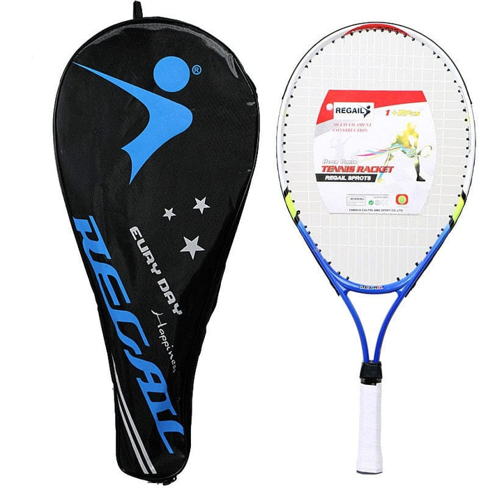 Children&#39;s Tennis Racquet Aluminum Alloy Tennis Bat Youth Small Tennis Racket Training for Beginners 58.5x26CM